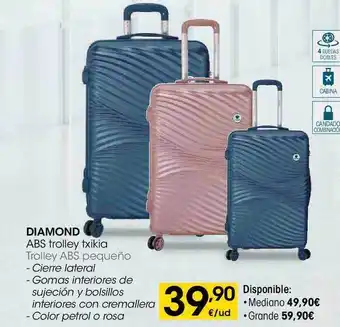 Eroski Diamond trolley abs pequeño oferta