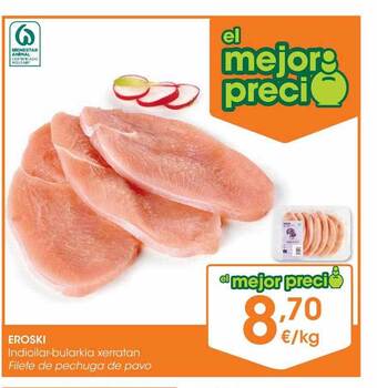 Eroski Eroski filete de pechuga de pavo oferta