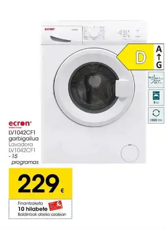 Eroski Ecron lavadora lv1042cf1 oferta