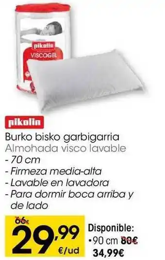 Eroski Pikolin almohada visco lavable oferta