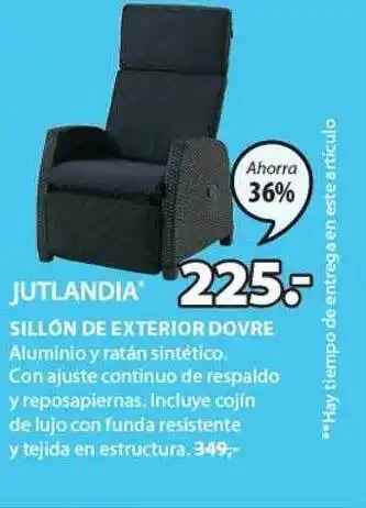 JYSK Jutlandia sillón de exterior dovre oferta