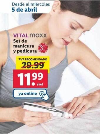 Lidl Vitalmaxx set de manicura y pedicura oferta
