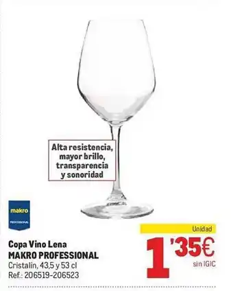 Makro Copa vino lena makro professional oferta