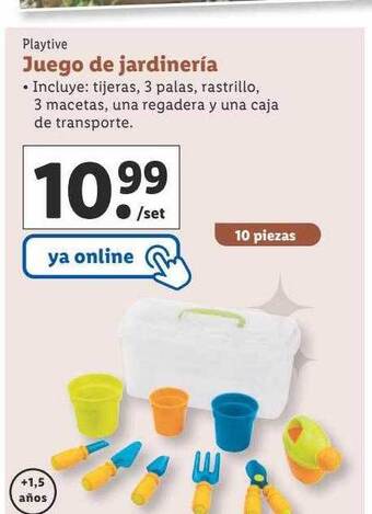 Lidl Playtive juego de jardineria oferta
