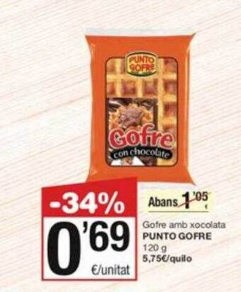 SPAR Fragadis Gofre amb xocolata punto gofre oferta