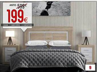 Atrapamuebles Cama + cabecero + 2 mesitas oferta