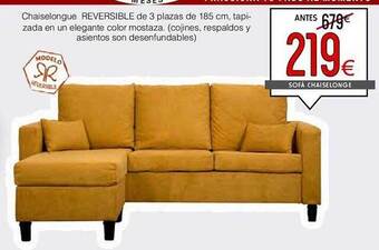 Atrapamuebles Chaiselongue reversible de 3 plazas de 185 cm oferta