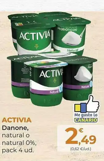 SPAR Gran Canaria Activia danone, natural o natural 0% oferta