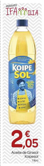 Supermercados El Jamón Aceite de girasol koipesol oferta
