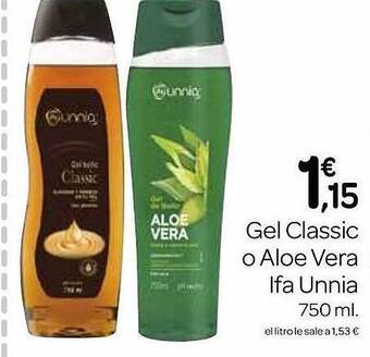 Supermercados El Jamón Gel classic o aloe vera ifa unnia oferta