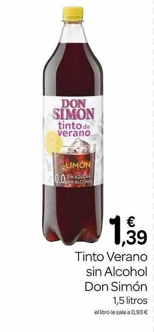 Supermercados El Jamón Tinto verano sin alcohol don simón oferta