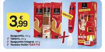Supermercados El Jamón Spaguettis tallarín, spaguettis integral tenedor rollin' oferta