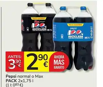 Consum Pepsi normal o max pack 2 oferta