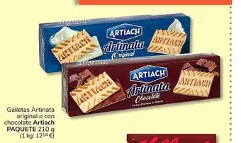 Consum Galletas artinata original o con chocolata artiach paquete oferta