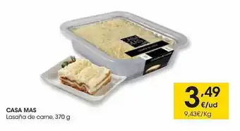 Eroski Casa mas lasaña de carne oferta