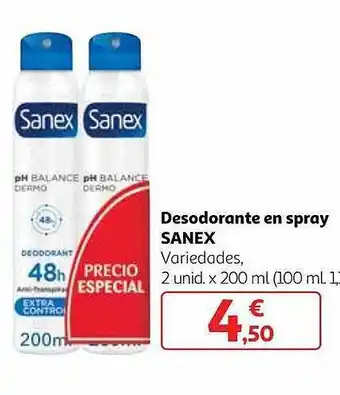 Alcampo Desodorante en spray sanex oferta
