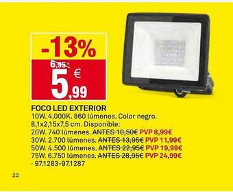 Bricoking Foco led exterior oferta