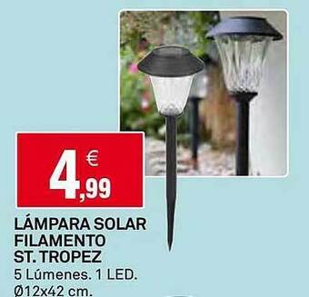 Bricoking Lámpara solar filamento st. tropez oferta