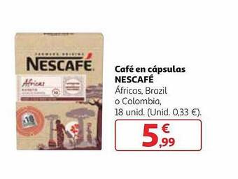 Alcampo Café en cápsulas nescafé oferta