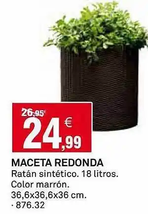 Bricoking Maceta redonda oferta
