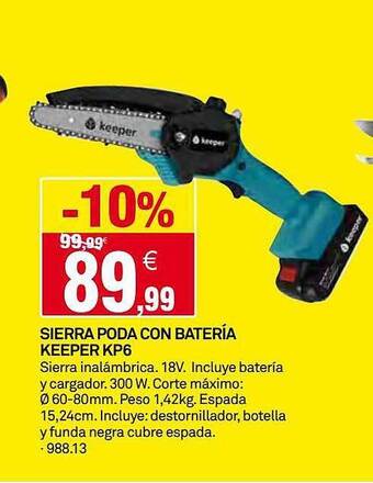 Bricoking Sierra poda con batería keeper kp6 oferta
