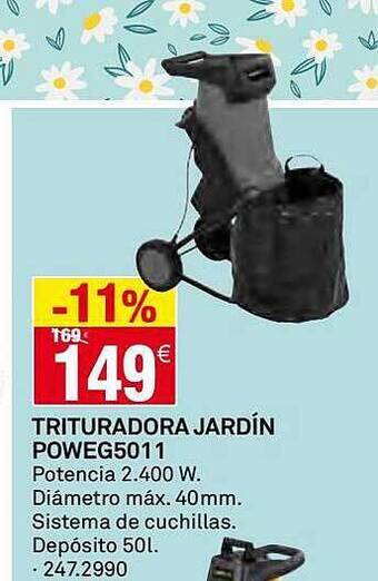 Bricoking Trituradora jardín poweg5011 oferta