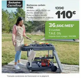 Carrefour Market Barbacoa carbón hyba oferta