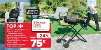 Carrefour Market Barbacoa plegable clic clac oferta