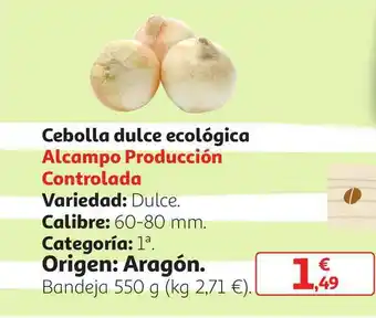 Alcampo Cebolla Dulce Ecológica oferta