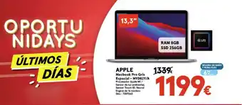 Worten Apple Macbook Pro Gris Espacail Myd82y A oferta