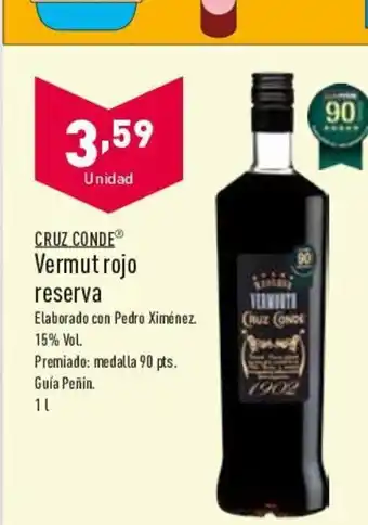 ALDI Vermut Rojo Reserva oferta