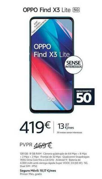Movistar Oppo Find X3 Lite oferta