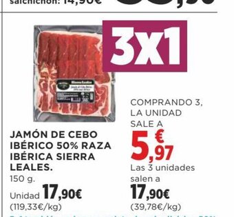 Supercor Jamón de Cebo Ibérico 50% Raza Ibérica Sierra Leales oferta