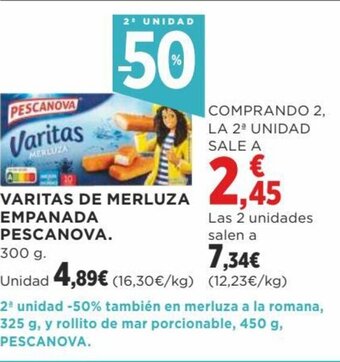 Supercor Varitas de Merluza Empanada Pescanova oferta