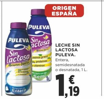 Supercor Leche Sin Lactosa Puleva oferta