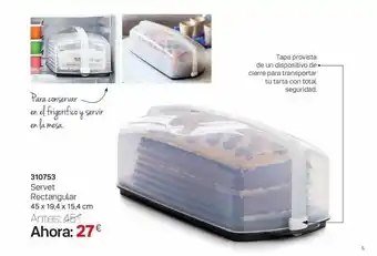 Tupperware 310753 Servet Rectangular oferta