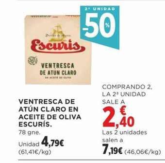 Supercor Ventresca De Atún Claro en Aceite de Oliva Escuris oferta