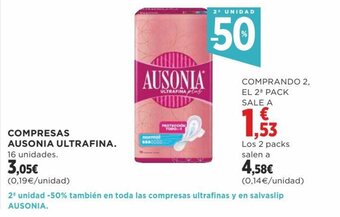 Supercor Compresas Ausonia Ultrafina oferta