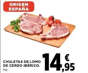 Hipercor Chuletas de Lomo de Cerdo Ibérico oferta