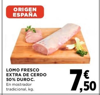 Hipercor Lomo Fresco Extra De Cerdo 50% Duroc. oferta