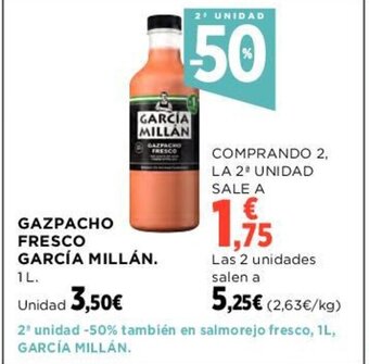 Hipercor Gazpacho Fresco García Millán oferta
