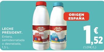 Hipercor Leche Président oferta