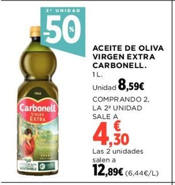 Hipercor Aceite de Oliva Virgen Extra Carbonell oferta