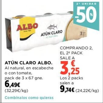Hipercor Atún Claro Albo oferta