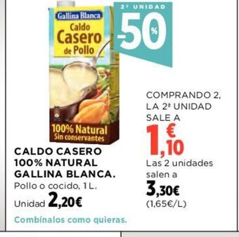 Hipercor Caldo Casero 100% Natural Gallina Blanca oferta