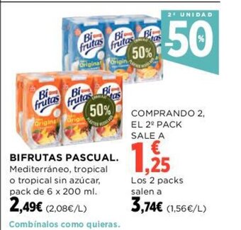 Hipercor Bifrutas Pascual oferta