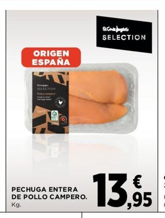 Hipercor Pechuga Entera de Pollo Campero oferta