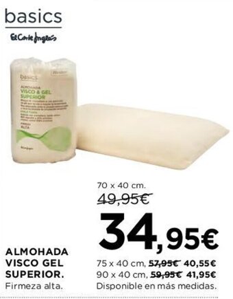 Hipercor Almohada Visco Gel Superior oferta