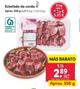 Lidl Estofado de Cerdo oferta