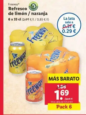 Lidl Refresco de Limón / Naranja oferta